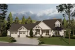 Vacation House Plan Front of Home - Blueridge Overlook Rustic Home 055D-0940 - Search House Plans and More