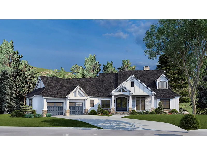 Vacation House Plan Front Photo 04 - Blueridge Overlook Rustic Home 055D-0940 - Search House Plans and More