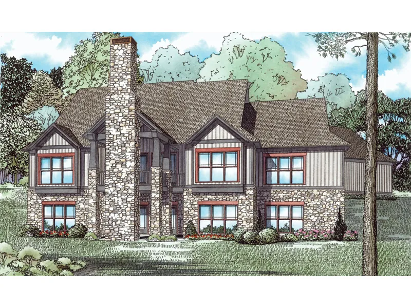 Arts & Crafts House Plan Color Image of House - Blueridge Overlook Rustic Home 055D-0940 - Search House Plans and More