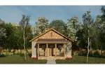 Lake House Plan Front of Home - Ridge View Rustic Cabin 055D-0941 - Shop House Plans and More