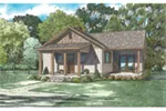Shingle House Plan Front of Home - Moss Lake Rustic Cabin 055D-0945 - Shop House Plans and More