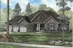 Shingle House Plan Front of Home - Dogwood Drive Country Home 055D-0947 - Search House Plans and More