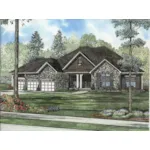 Traditional House Plan Front of House 055D-0947