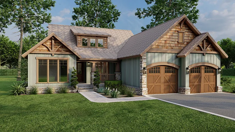 Bungalow House Plan Front Photo 04 - Westmeyer Craftsman Home 055D-0953 - Shop House Plans and More