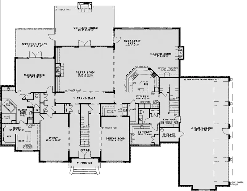 Traditional House Plan First Floor - Abbeyhaven Luxury Home 055D-0955 - Search House Plans and More