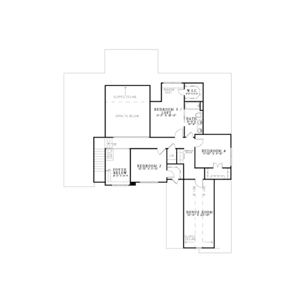 Traditional House Plan Second Floor - Sappington Traditional Home 055D-0960 - Shop House Plans and More