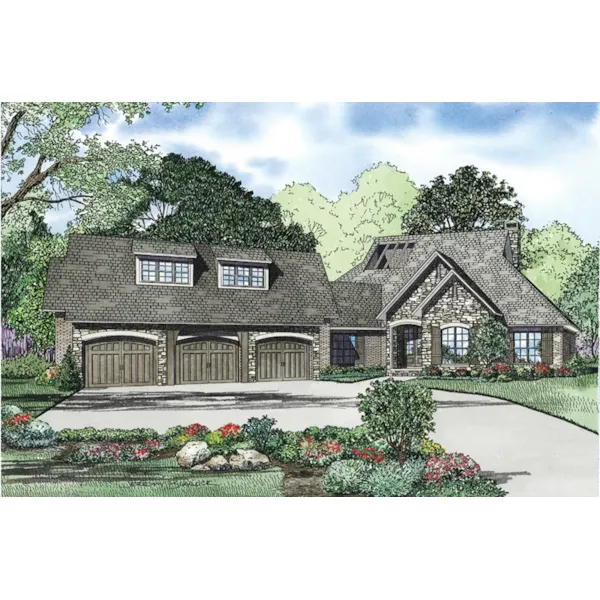 Mountain House Plan Front of Home - Mayshire European Home 055D-0961 - Shop House Plans and More