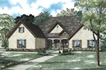 Country French House Plan Front of Home - Copley European Ranch Home 055D-0963 - Search House Plans and More
