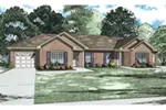 Traditional House Plan Front of Home - Blairston Ranch Home 055D-0965 - Search House Plans and More