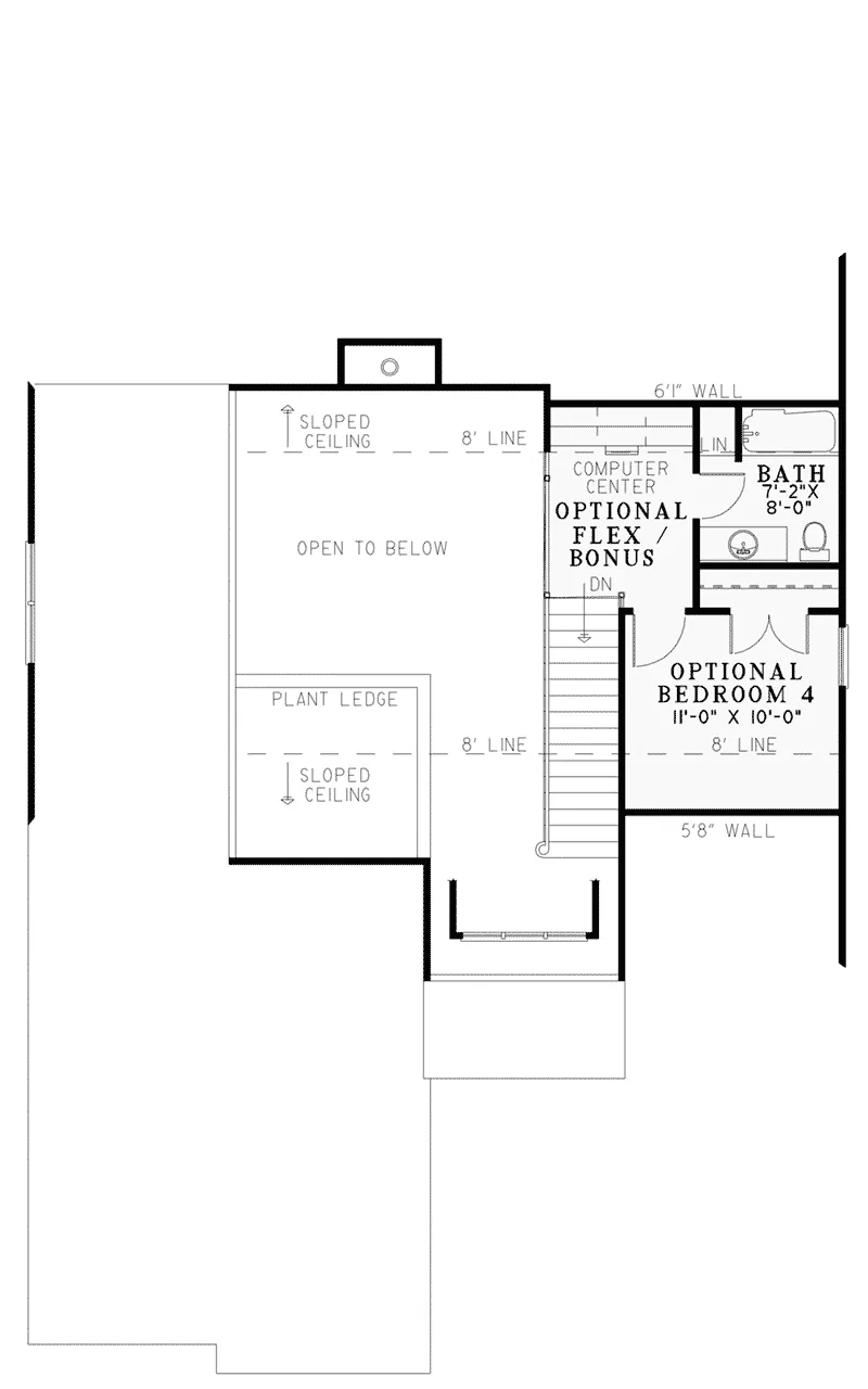 Southern House Plan Second Floor - Essman Traditional Home 055D-0966 - Search House Plans and More