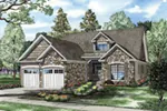 Arts & Crafts House Plan Front of House 055D-0966