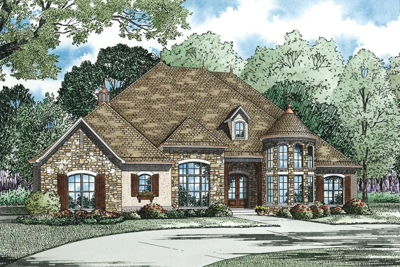Traditional House Plan Front Image - Gandy Park Traditional Home 055D-0969 - Search House Plans and More