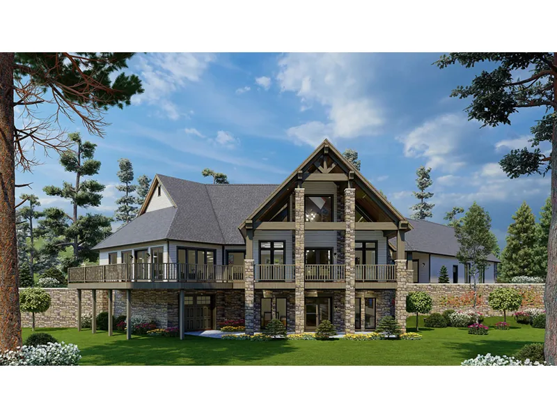 Traditional House Plan Rear Photo 01 - Mt. Mickley Craftsman Home 055D-0973 - Shop House Plans and More