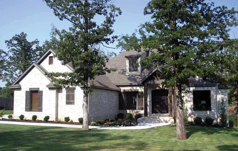 European House Plan Front of Home - Paige Park Ranch Home 055D-0974 - Shop House Plans and More