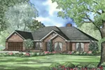 Traditional House Plan Front of Home - Pratt Lane Ranch Home 055D-0975 - Shop House Plans and More