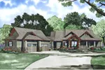Lake House Plan Front Image - Meadford Mill Country Ranch Home 055D-0977 - Shop House Plans and More