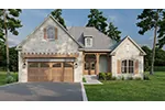 Traditional House Plan Front of Home - Lonigro European Ranch Home 055D-0980 - Shop House Plans and More