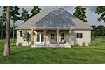 Traditional House Plan Rear Photo 01 - Lonigro European Ranch Home 055D-0980 - Shop House Plans and More
