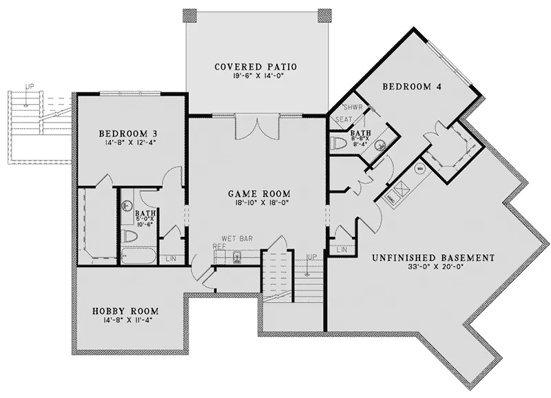 Rustic House Plan Second Floor - Mallard Way Rustic Ranch Home 055D-0981 - Shop House Plans and More