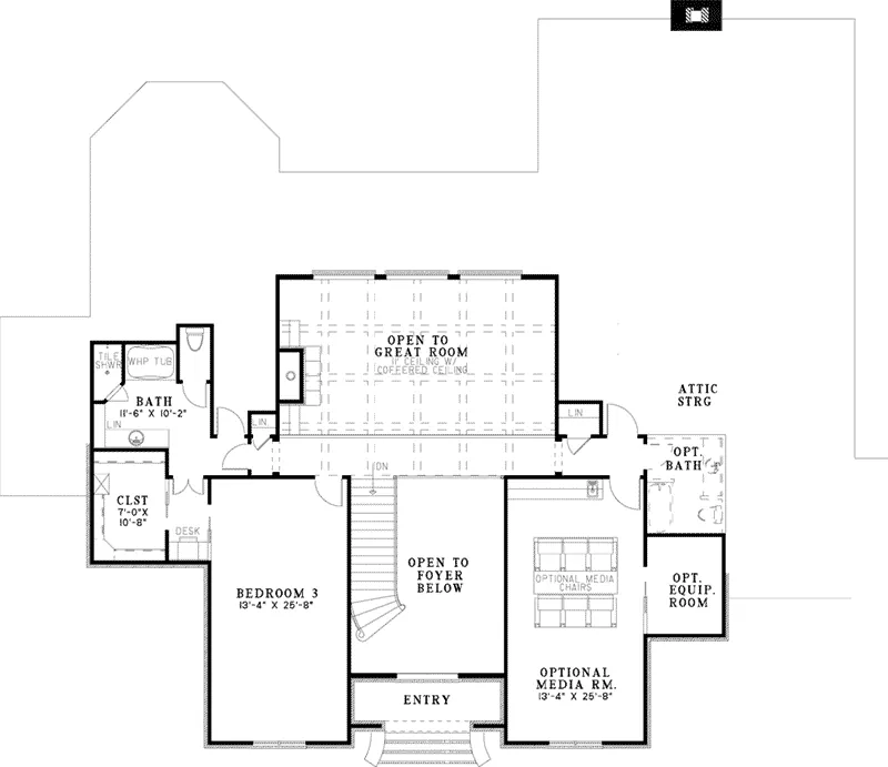 European House Plan Second Floor - Prentiss Place European Luxury Home 055D-0982 - Shop House Plans and More