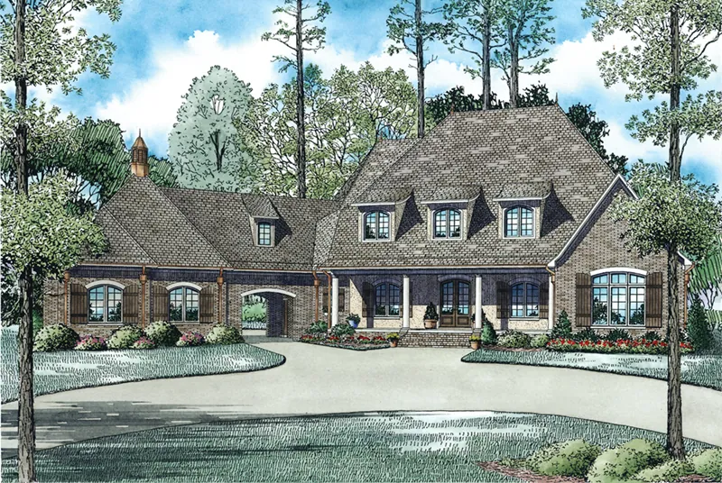 Southern House Plan Front Image - Glengarrie Luxury Home 055D-0983 - Search House Plans and More