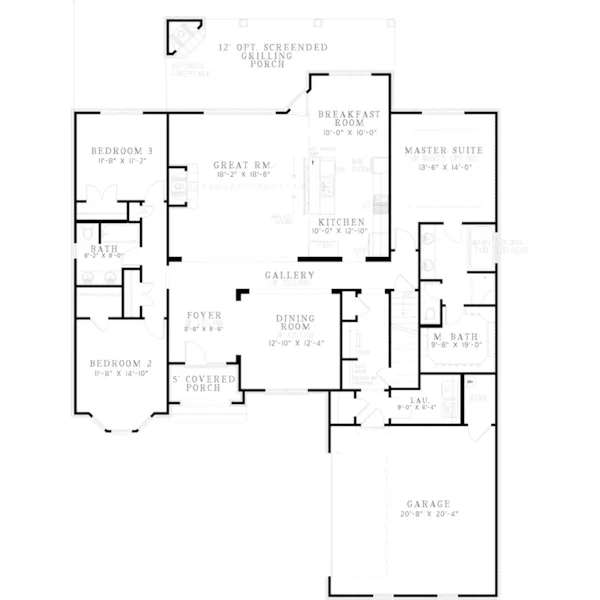 Traditional House Plan First Floor - Kirchoff European Home 055D-0984 - Search House Plans and More