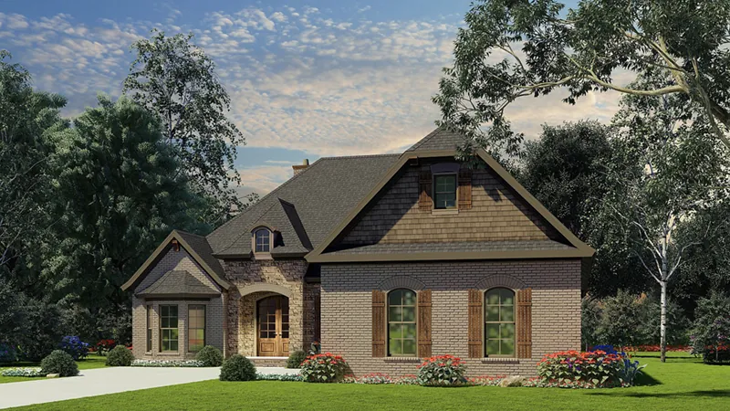 Southern House Plan Front of Home - Kirchoff European Home 055D-0984 - Search House Plans and More