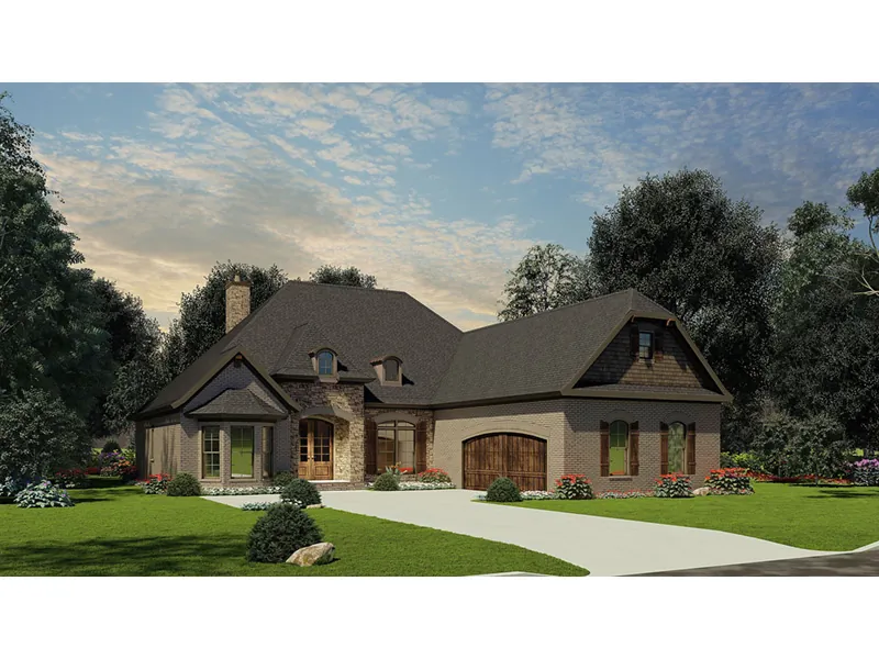 Country French House Plan Front Photo 01 - Kirchoff European Home 055D-0984 - Search House Plans and More