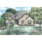 Tudor House Plan Front of Home - Fawn Trace Traditional Home 055D-0985 - Search House Plans and More