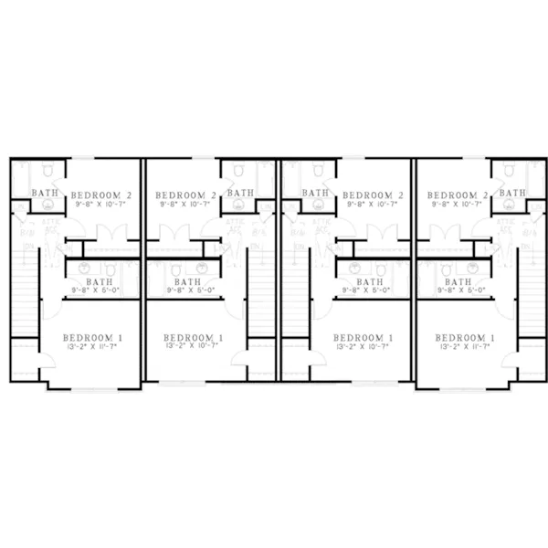 Second Floor - Brown Point Duplex Home 055D-0986 - Search House Plans and More