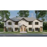 Front of Home - Brown Point Duplex Home 055D-0986 - Search House Plans and More