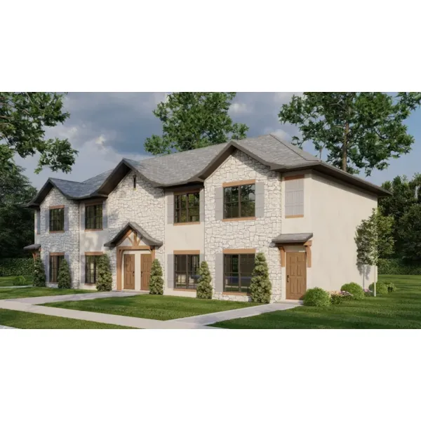 Front Photo 10 - Brown Point Duplex Home 055D-0986 - Search House Plans and More