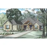 Ranch House Plan Front of Home - Buck Creek Cove Craftsman Home 055D-0987 - Search House Plans and More