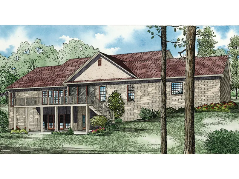 Lowcountry House Plan Rear Photo 01 - Fesser Farm Traditional Home 055D-0989 - Search House Plans and More