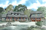 Modern Farmhouse Plan Front Image - Casey Grove Craftsman Home 055D-0990 - Search House Plans and More