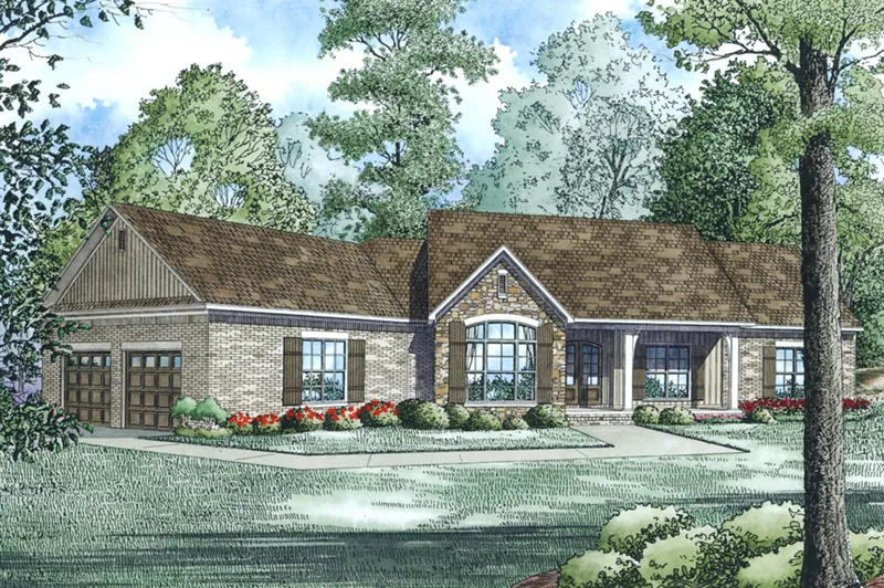 Southern House Plan Front of Home - Eagle Cove Luxury Home 055D-0991 - Search House Plans and More