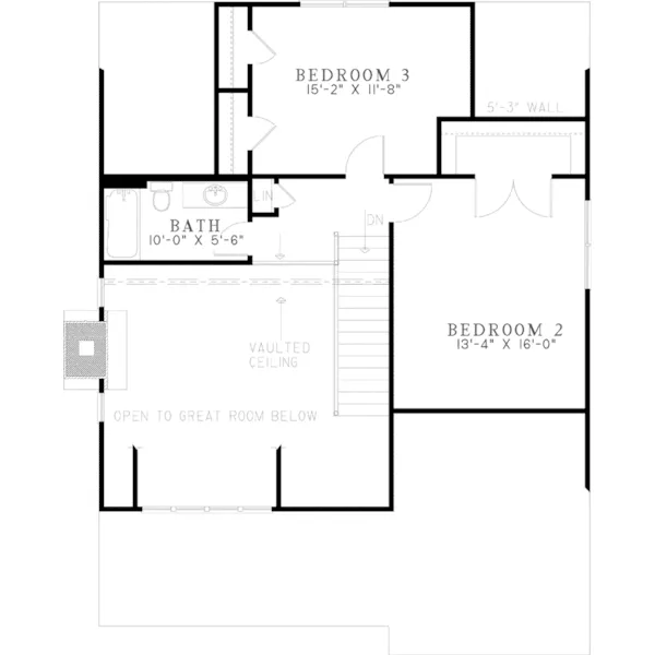 Rustic House Plan Second Floor - Korte Creek Craftsman Home 055D-0992 - Search House Plans and More