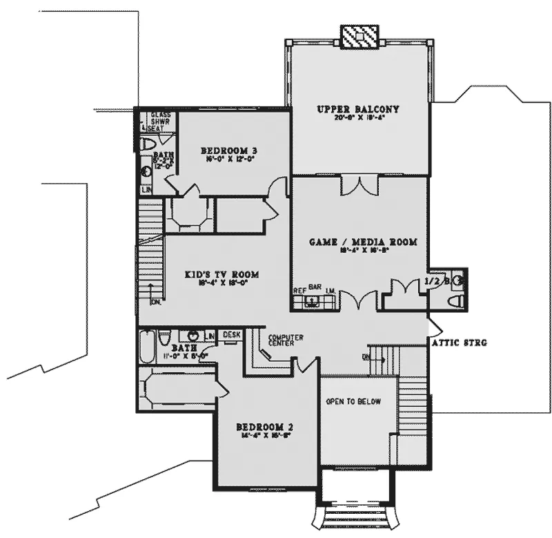 Southern House Plan Second Floor - Parker Ridge Luxury Home 055D-0993 - Shop House Plans and More