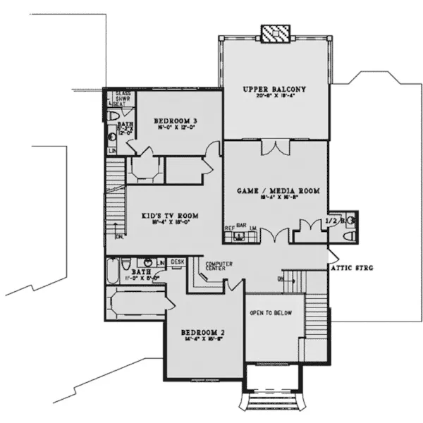 Traditional House Plan Second Floor - Parker Ridge Luxury Home 055D-0993 - Shop House Plans and More