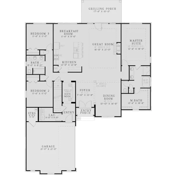 Luxury House Plan First Floor - Riley River European Home 055D-0994 - Shop House Plans and More