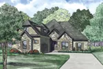 Traditional House Plan Front of Home - Riley River European Home 055D-0994 - Shop House Plans and More