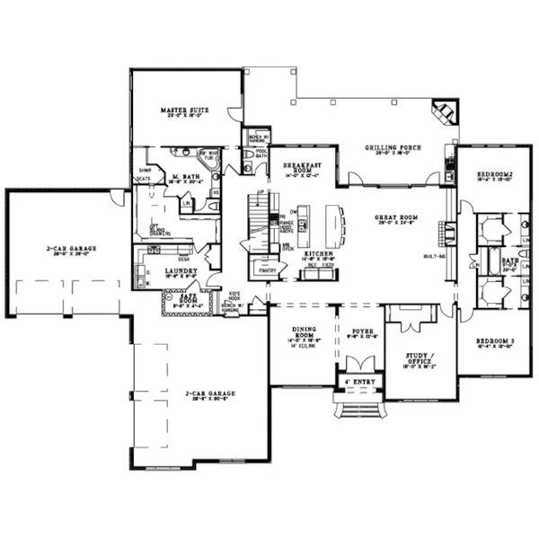 Traditional House Plan First Floor - Savanna Place Luxury Home 055D-0996 - Shop House Plans and More