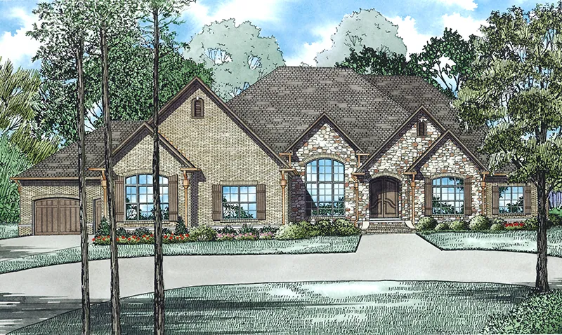 Southern House Plan Front Image of House - Savanna Place Luxury Home 055D-0996 - Shop House Plans and More