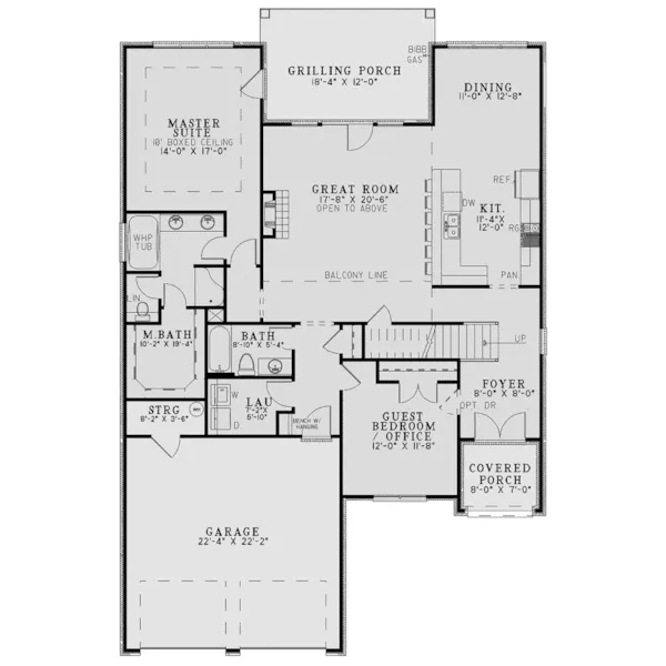 Country French House Plan First Floor - Hulburt Bay Tudor Home 055D-1002 - Search House Plans and More