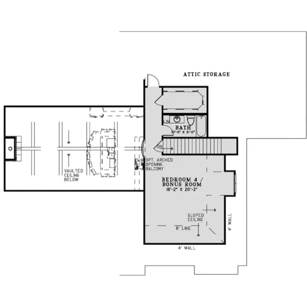 Ranch House Plan Second Floor - Cheswick Hill Rustic Ranch Home 055D-1004 - Search House Plans and More