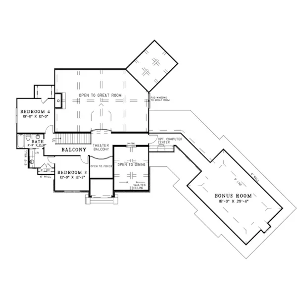 Southern House Plan Second Floor - Grandel Knoll Luxury Home 055D-1006 - Search House Plans and More