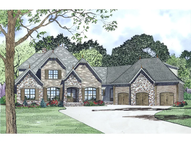 Southern House Plan Front Image - Grandel Knoll Luxury Home 055D-1006 - Search House Plans and More