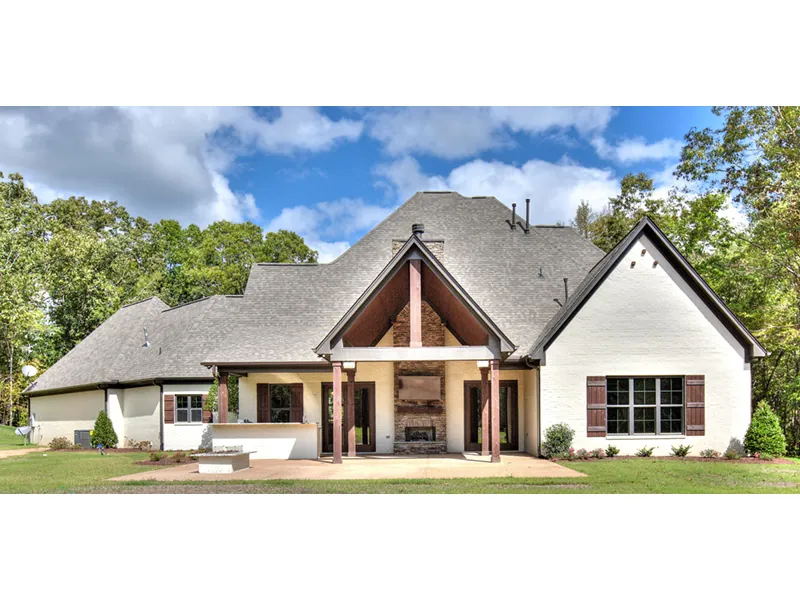Southern House Plan Rear Photo 01 - Grandel Knoll Luxury Home 055D-1006 - Search House Plans and More