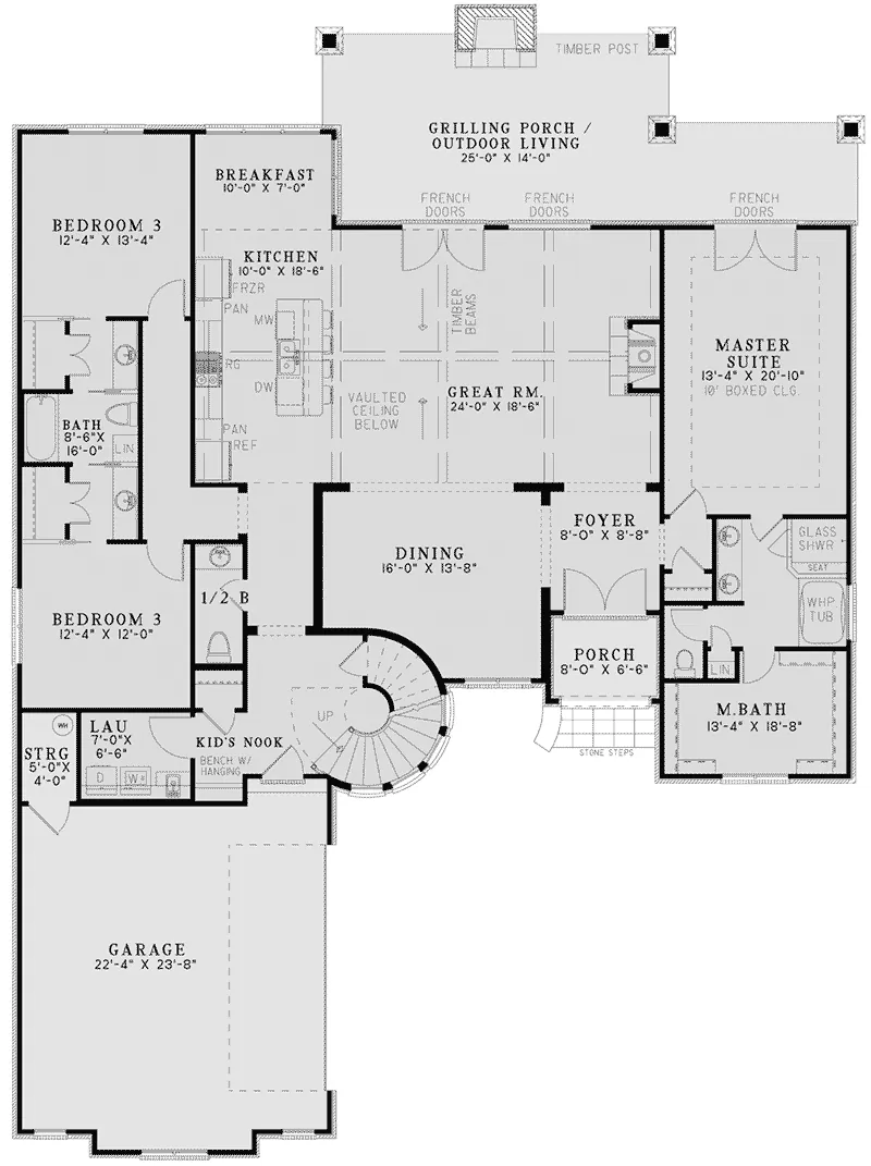 Luxury House Plan First Floor - Leighton Hollow Luxury Home 055D-1007 - Shop House Plans and More
