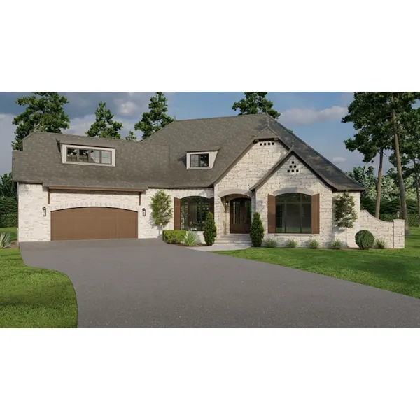 European House Plan Front of Home - Penny Hollow Rustic Home 055D-1010 - Shop House Plans and More